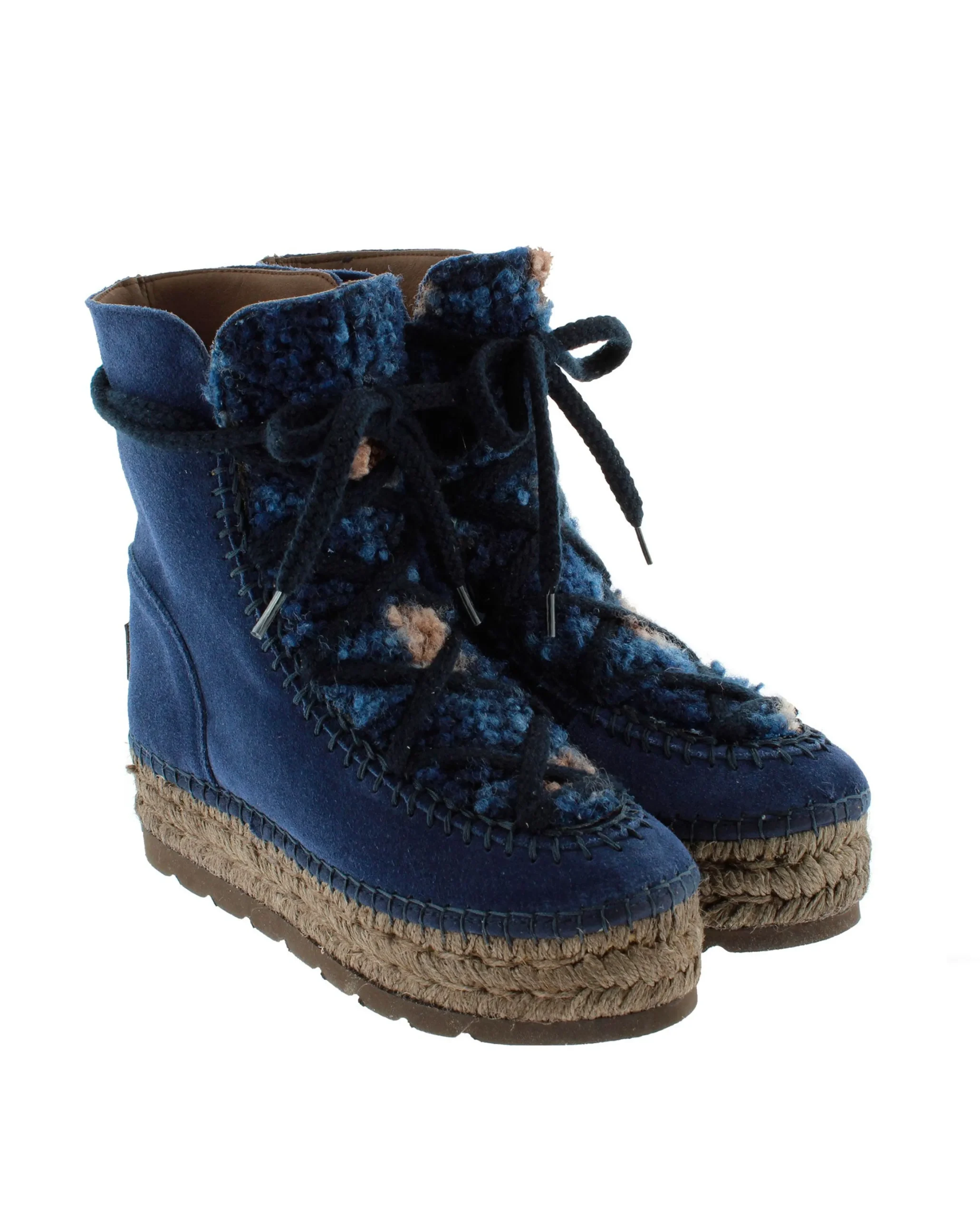 Botin borreguito en serraje marino Merce Doble