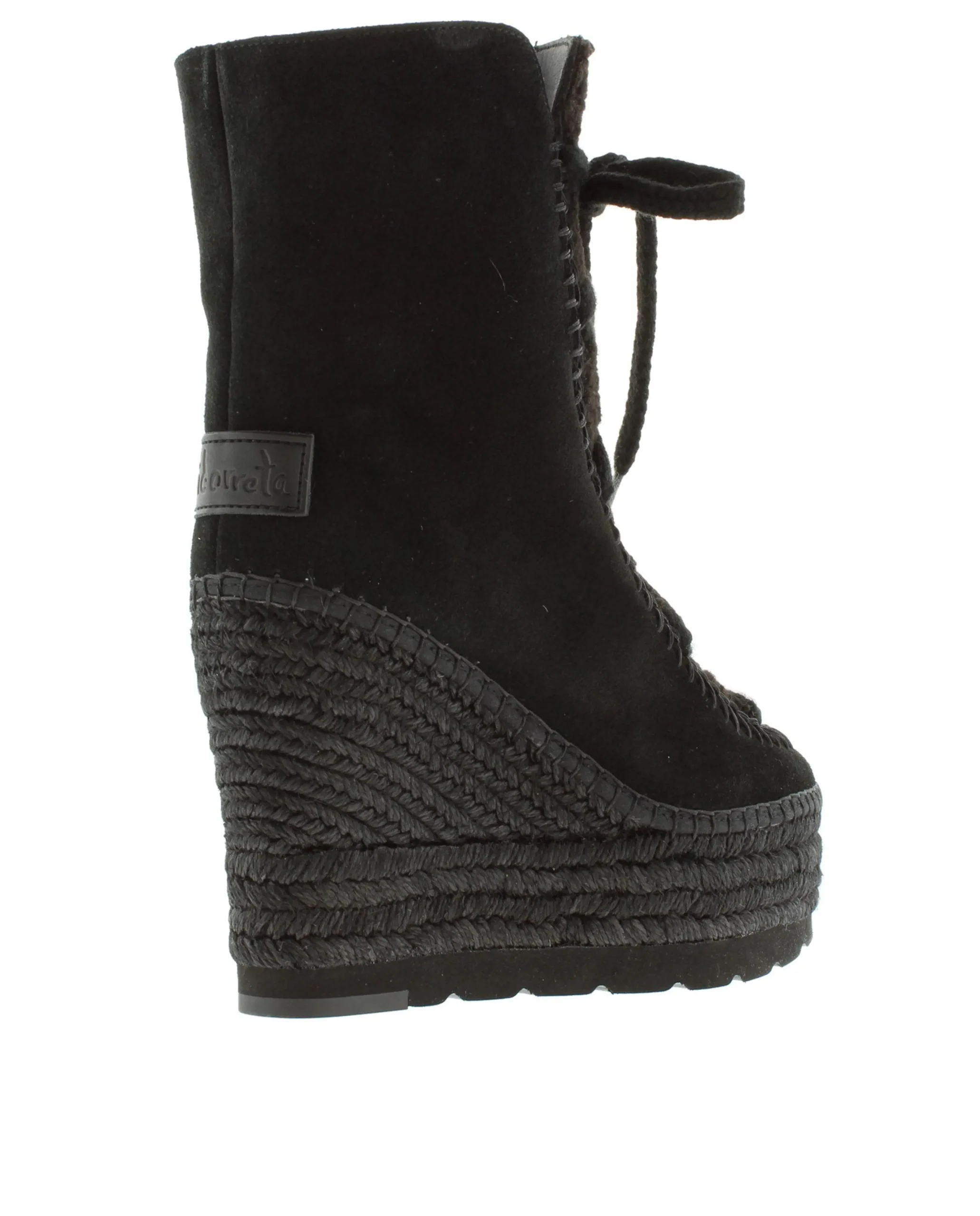 Botin borreguito en serraje negro Tilo 7