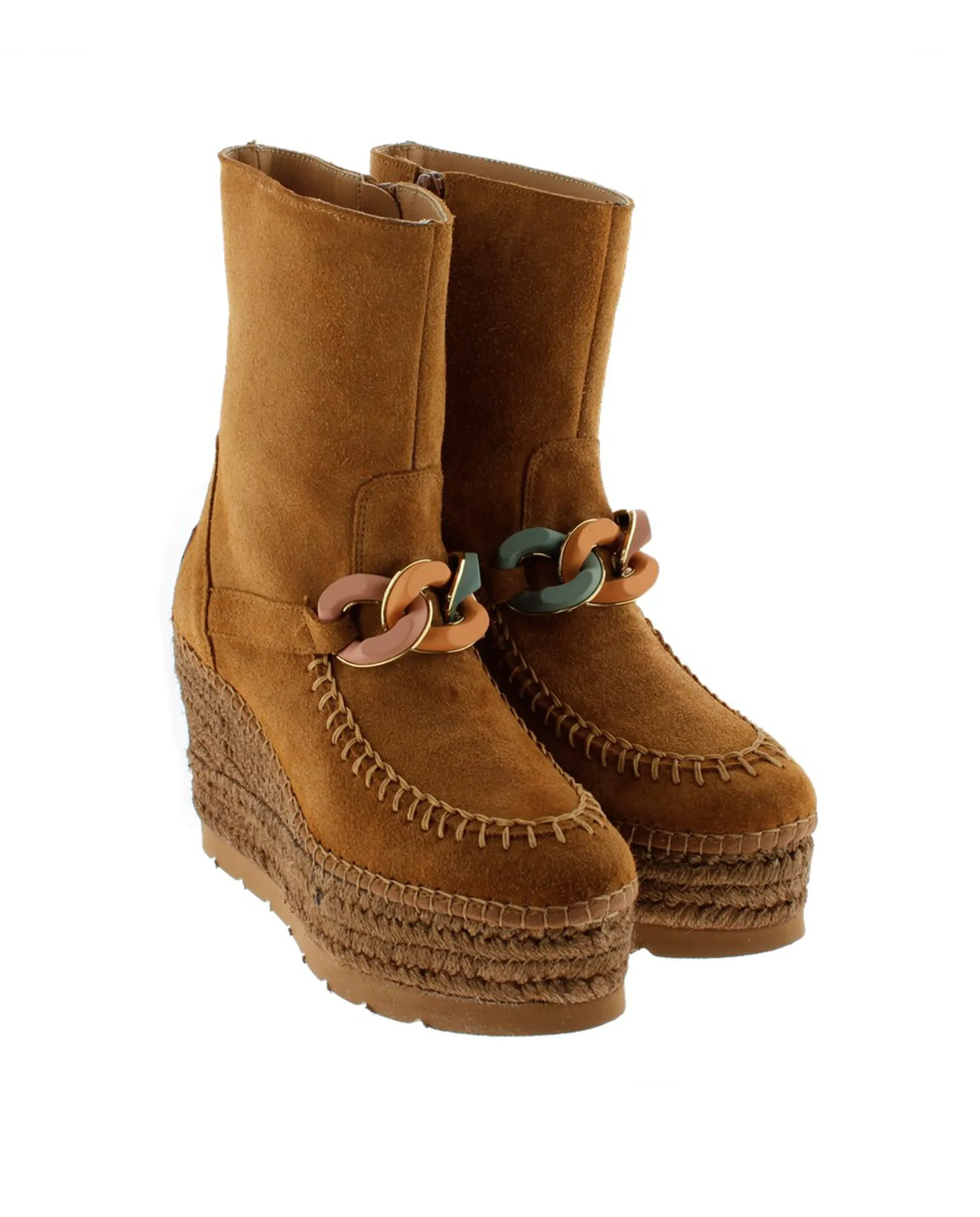 Botin cadena en serraje cuero Tilo 5