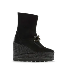 Botin cadena en serraje negro Tilo 5