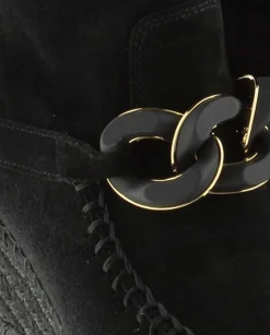Botin cadena en serraje negro Tilo 5