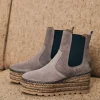 Botin Chelsea en serraje gris Creta