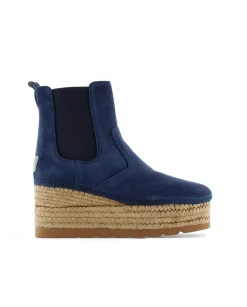 Botin Chelsea en serraje marino Creta