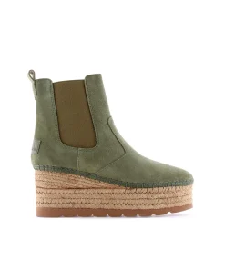 Botin Chelsea en serraje kaki Creta