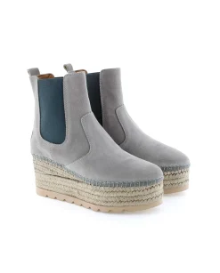 Botin Chelsea en serraje gris Creta