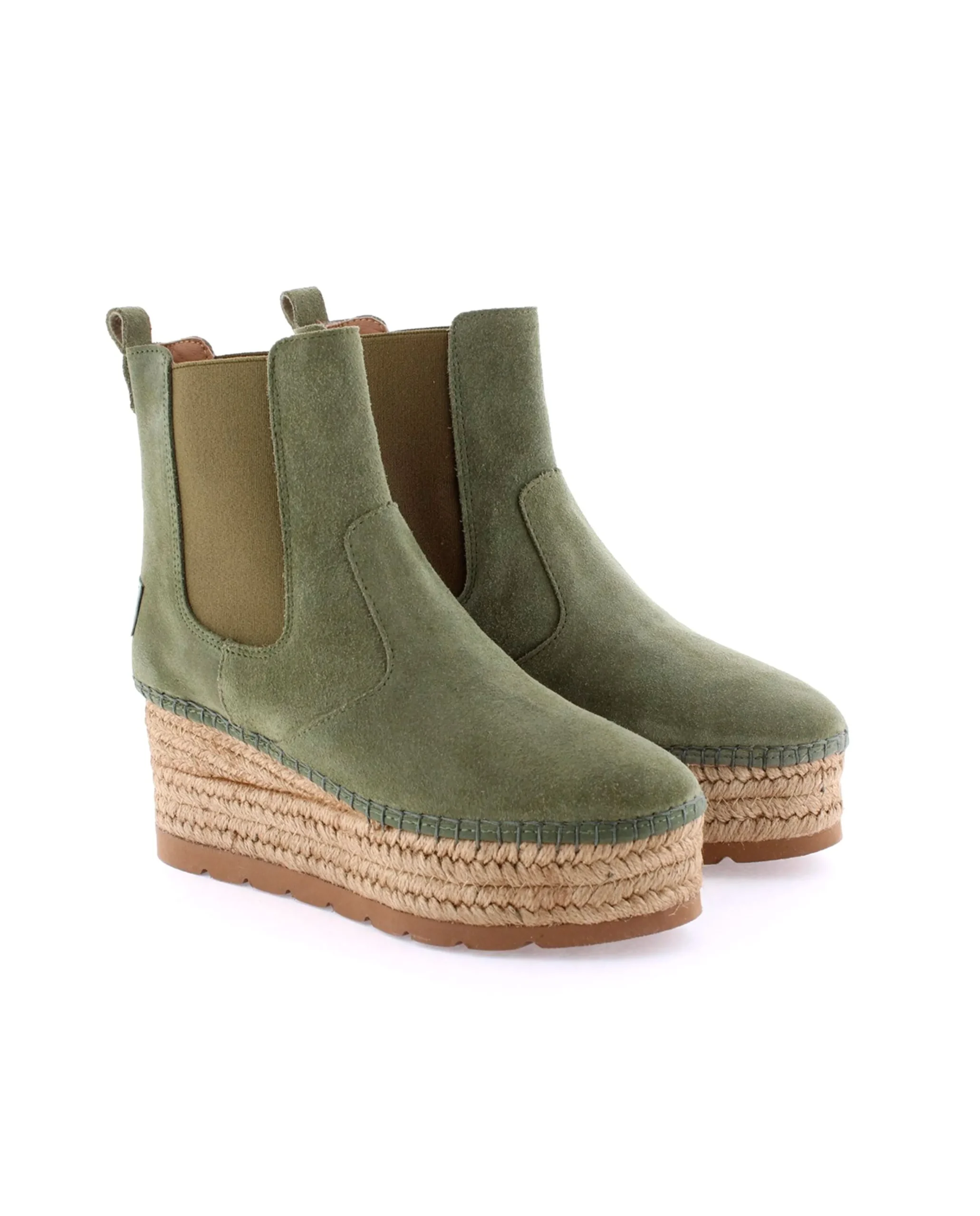 Botin Chelsea en serraje kaki Creta