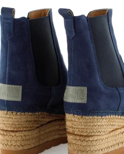 Botin Chelsea en serraje marino Creta