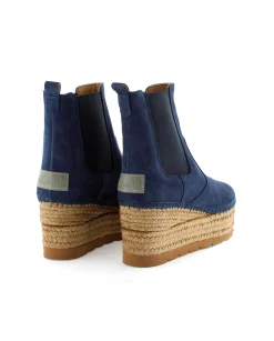 Botin Chelsea en serraje marino Creta