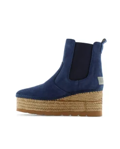 Botin Chelsea en serraje marino Creta