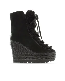 Botin de pelo en serraje negro Tilo 7