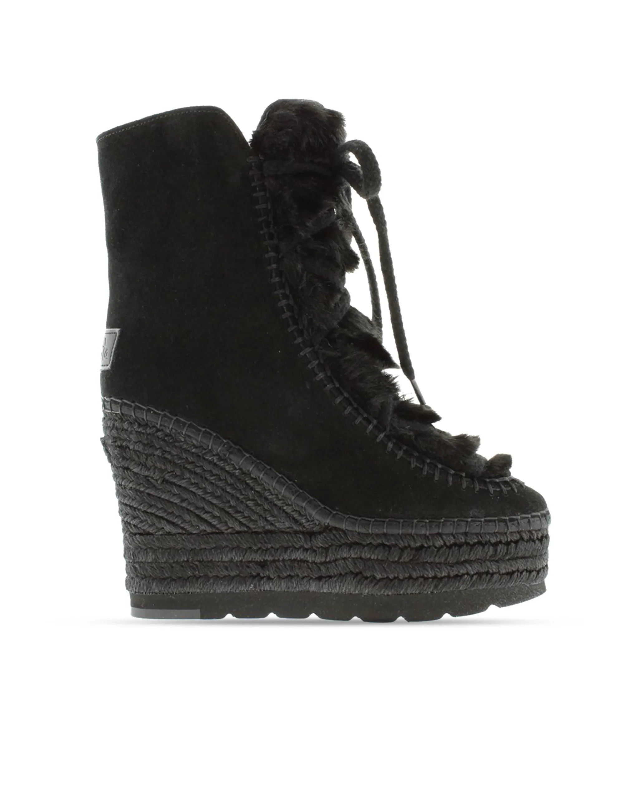 Botin de pelo en serraje negro Tilo 7