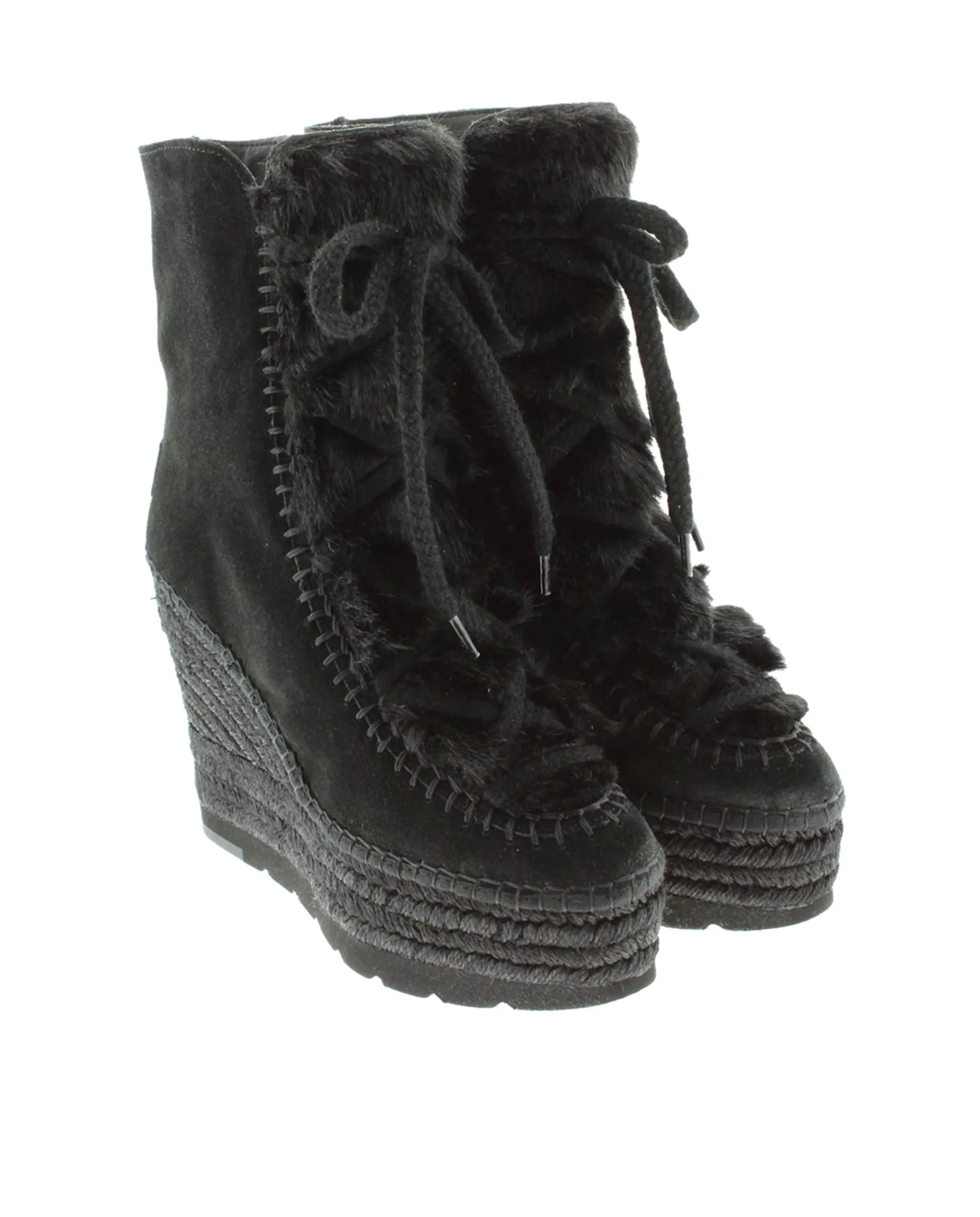 Botin de pelo en serraje negro Tilo 7