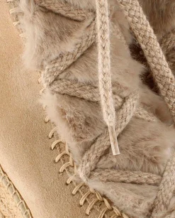 Botin de pelo en serraje arena Tilo 7