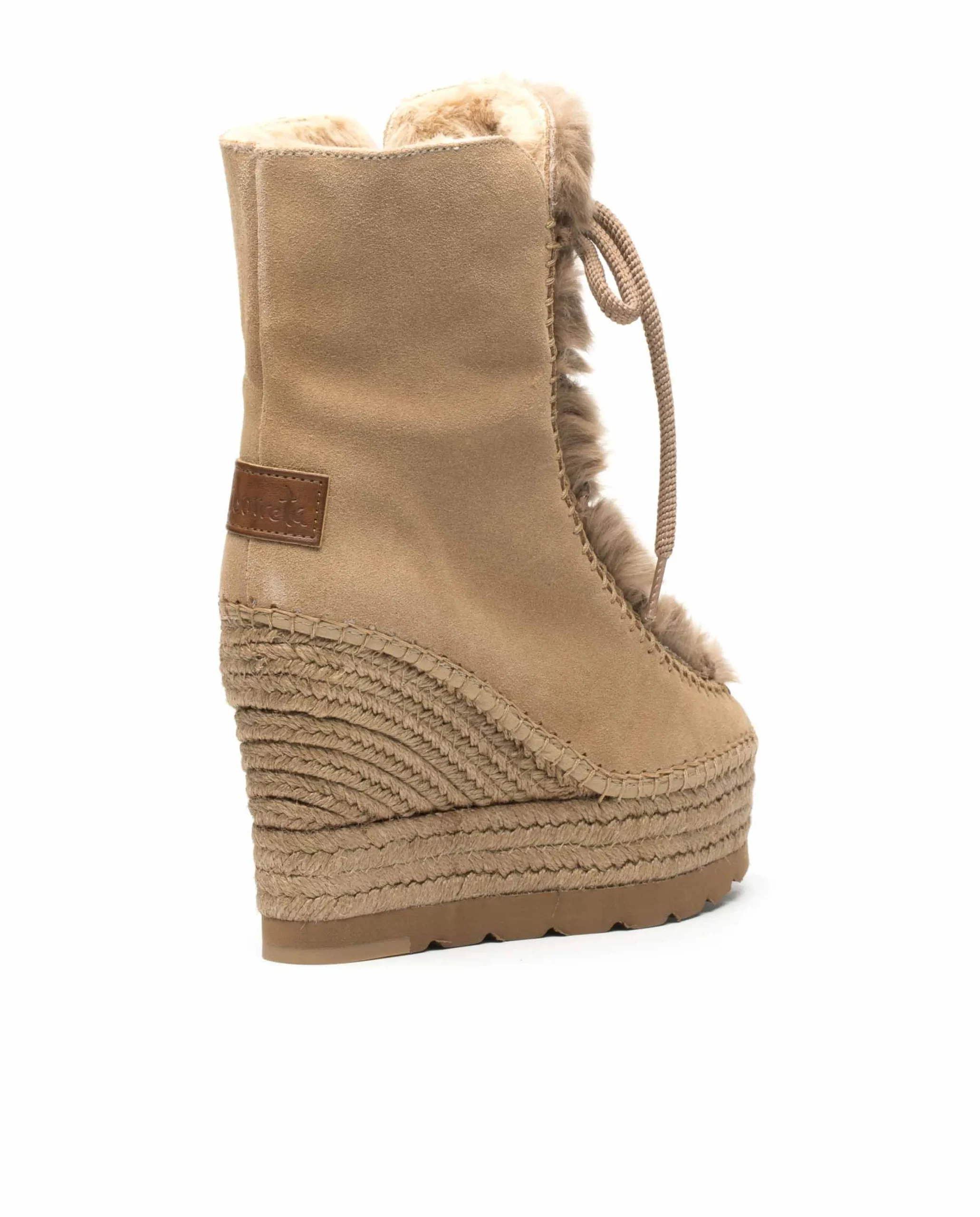 Botin de pelo en serraje nude Tilo 7