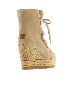 Botin de pelo en serraje arena Tilo 7