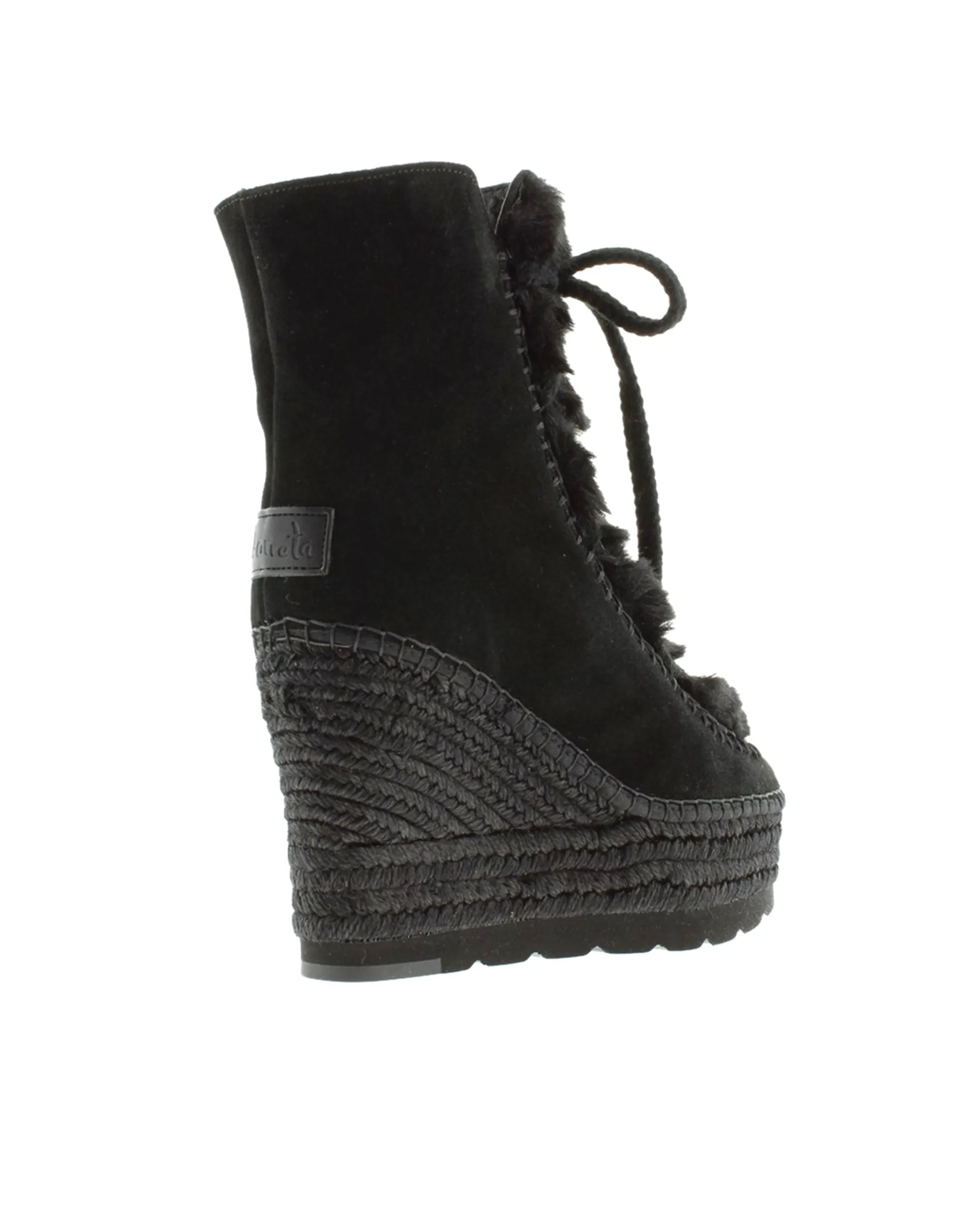 Botin de pelo en serraje negro Tilo 7