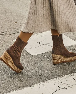 Botin en serraje chocolate Tilo 5