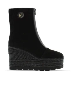 Botin en serraje negro Cuba