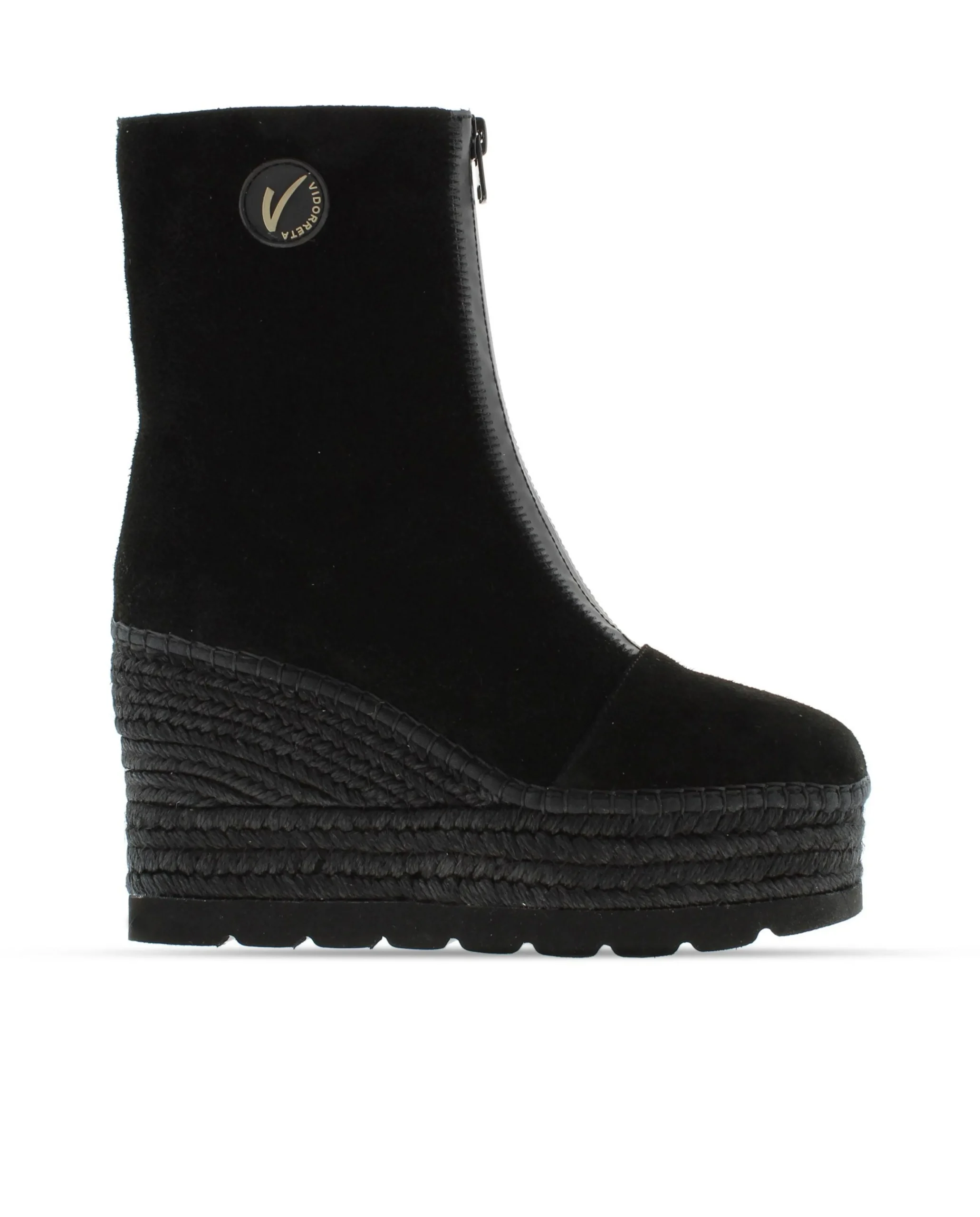 Botin en serraje negro Cuba