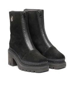 Botin en serraje negro Panteta