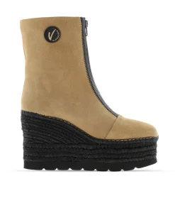 Botin en serraje nude Cuba