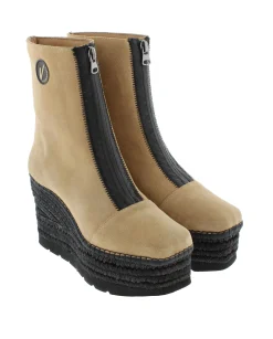 Botin en serraje nude Cuba