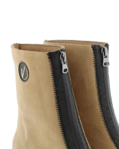 Botin en serraje nude Cuba