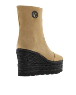 Botin en serraje nude Cuba