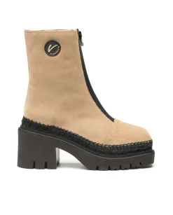 Botin en serraje nude Panteta