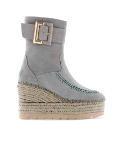 Botin hebilla en serraje gris Tilo 5