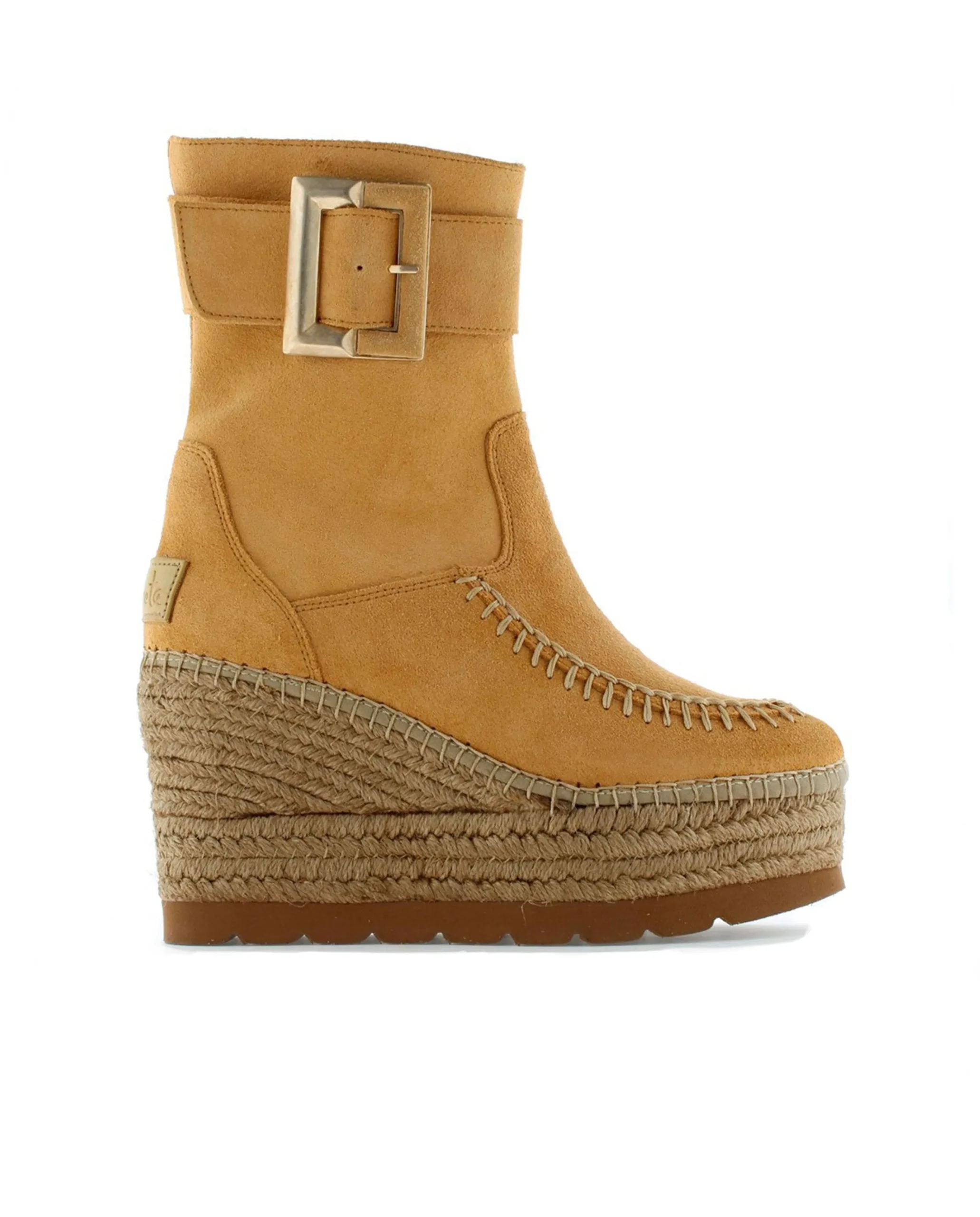 Botin hebilla en serraje camel Tilo 5