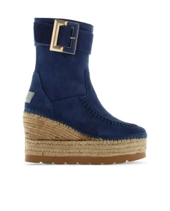 Botin hebilla en serraje marino Tilo 5