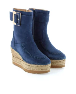 Botin hebilla en serraje marino Tilo 5