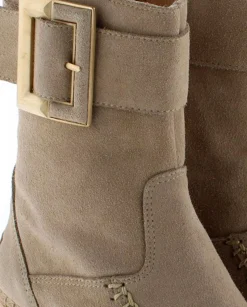 Botin hebilla en serraje arena Tilo 5