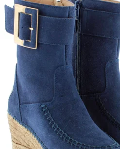 Botin hebilla en serraje marino Tilo 5