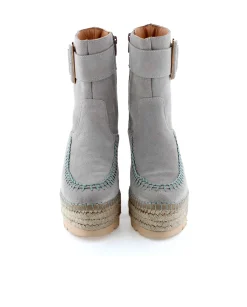 Botin hebilla en serraje gris Tilo 5