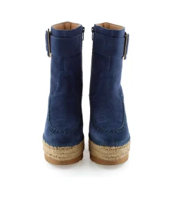 Botin hebilla en serraje marino Tilo 5