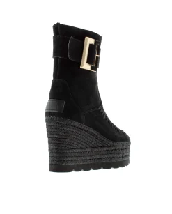 Botin hebilla en serraje negro Tilo 5