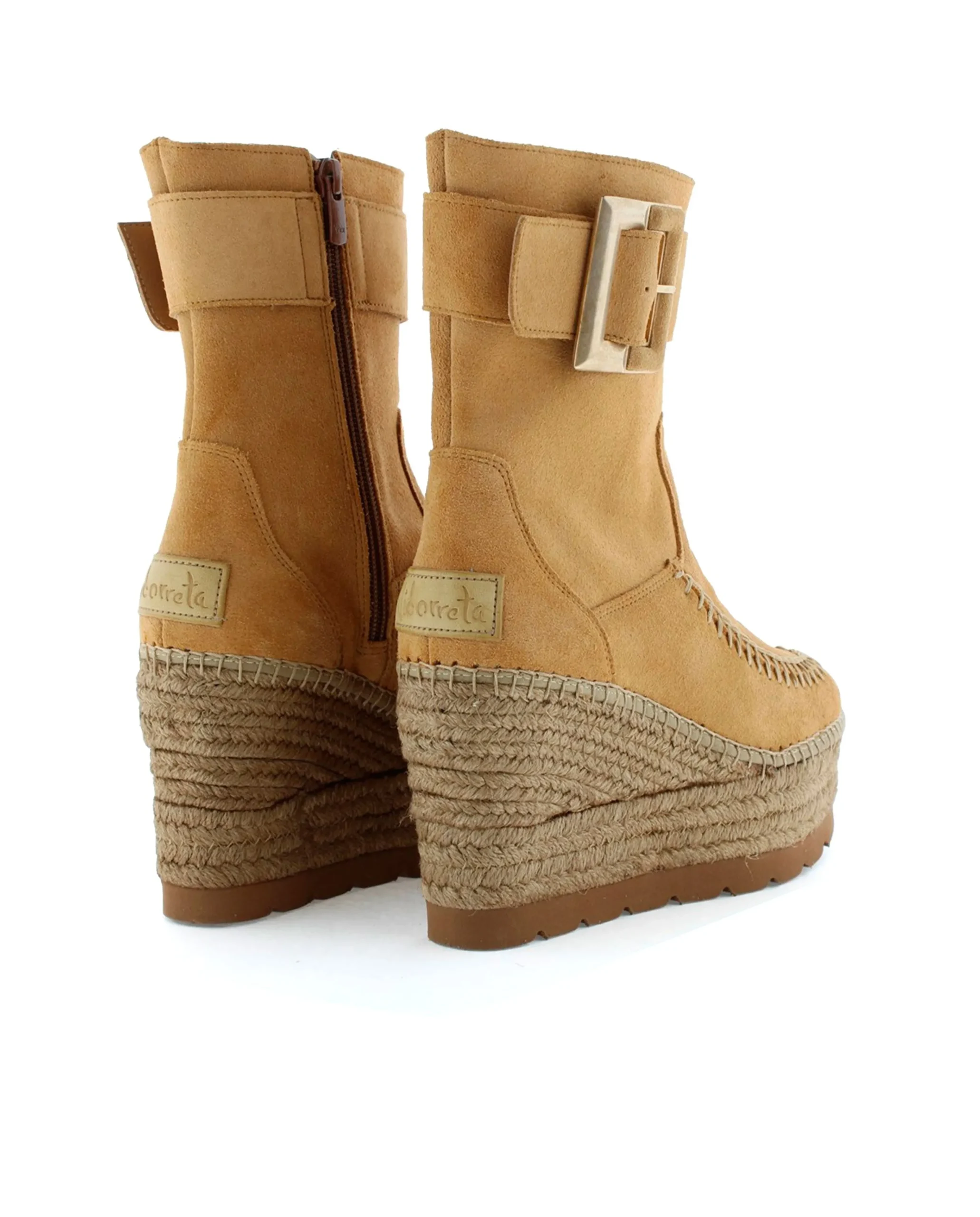 Botin hebilla en serraje camel Tilo 5