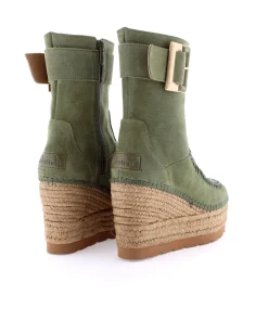 Botin hebilla en serraje kaki Tilo 5