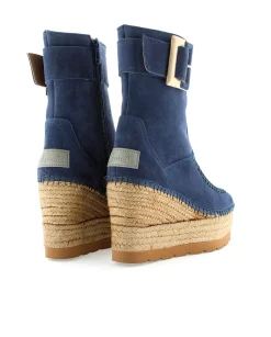 Botin hebilla en serraje marino Tilo 5