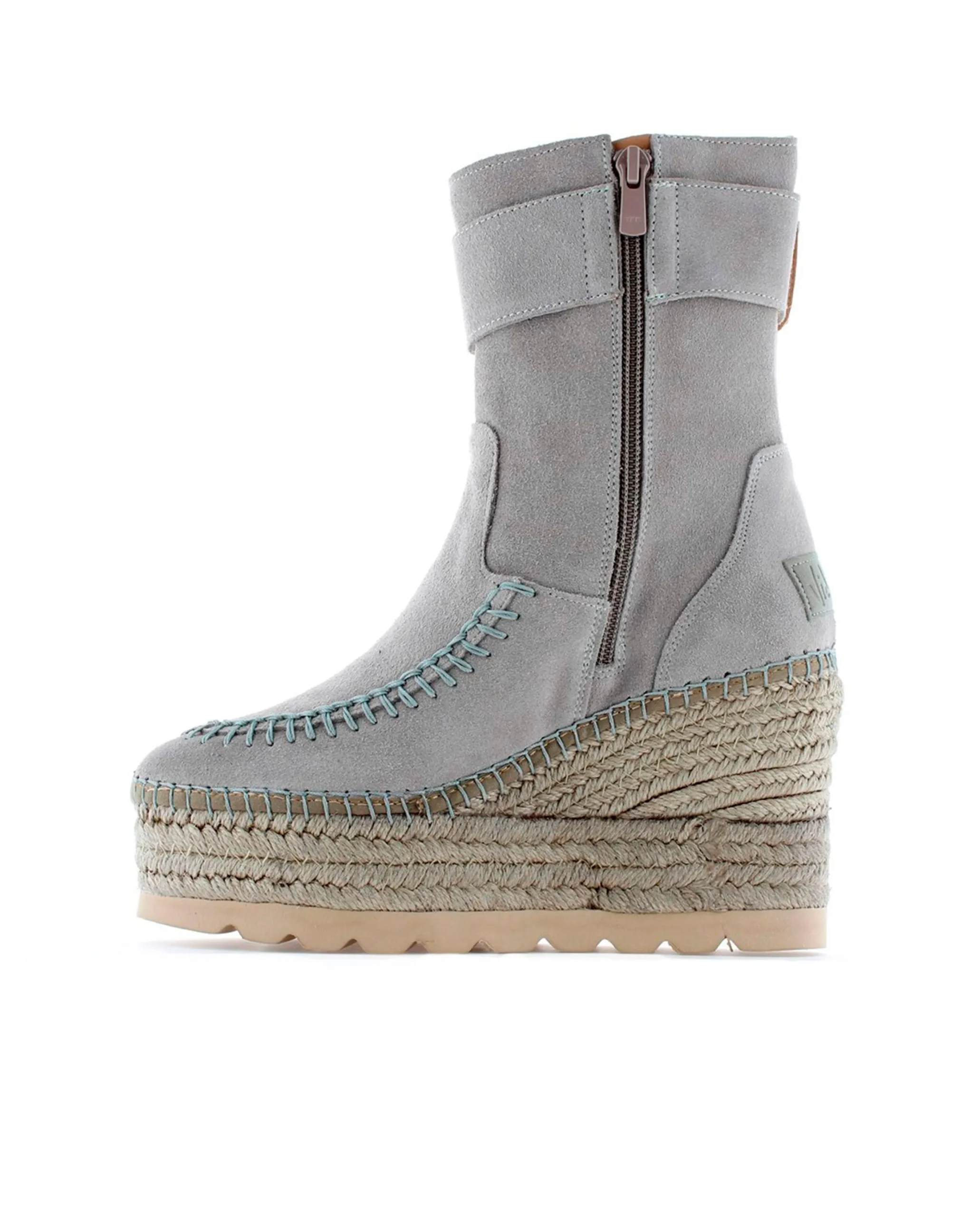 Botin hebilla en serraje gris Tilo 5