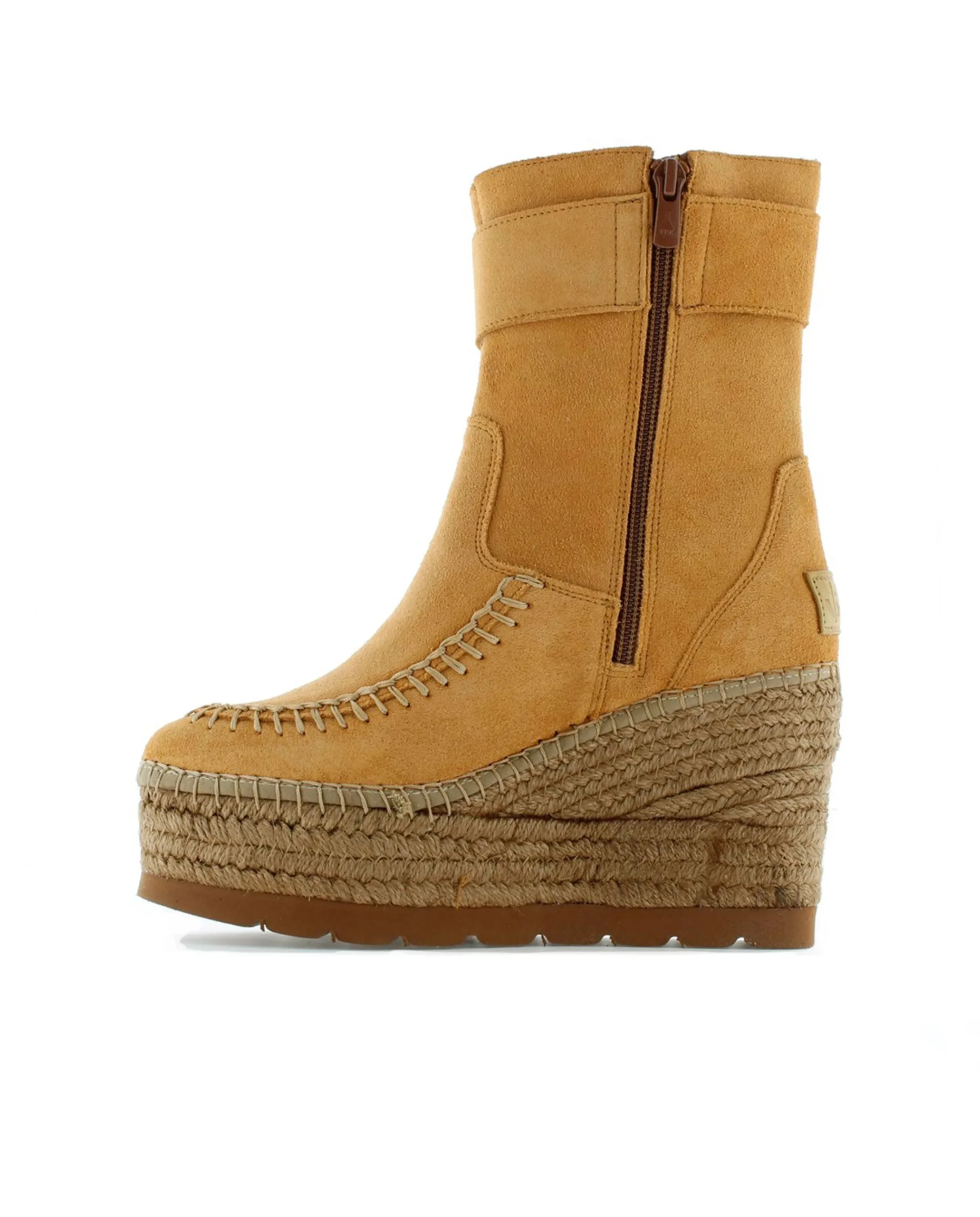 Botin hebilla en serraje camel Tilo 5