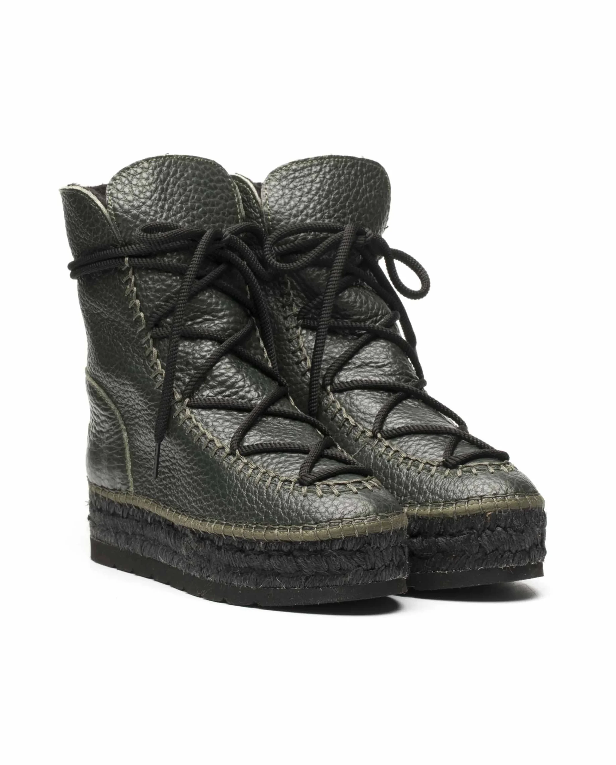 Botin plataforma en bost kaki Merce Doble