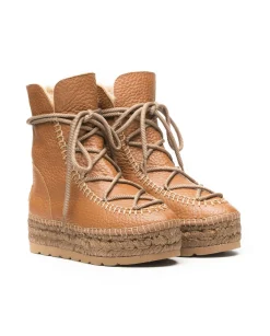 Botin plataforma en bost camel Merce Doble
