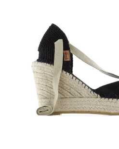 Campesina en serraje negro-piedra Tilo 7