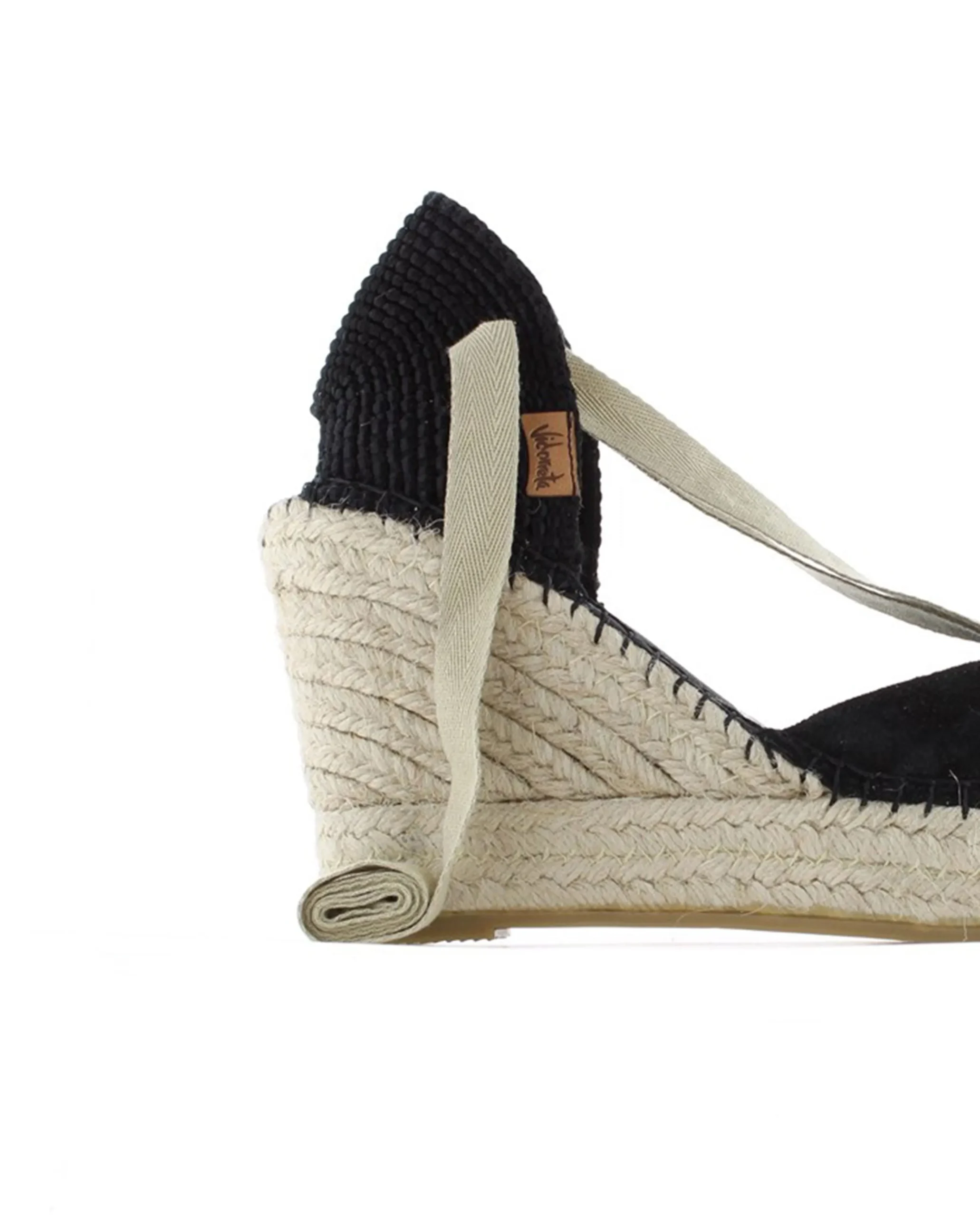 Campesina en serraje negro-piedra Tilo 7