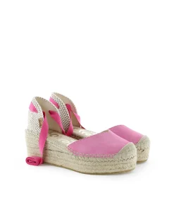 Campesina pico en serraje frambuesa Creta