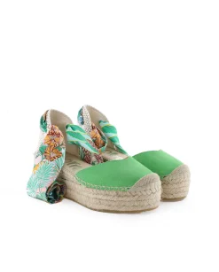 Campesina pico en serraje menta Creta