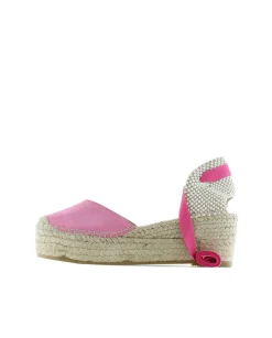 Campesina pico en serraje frambuesa Creta